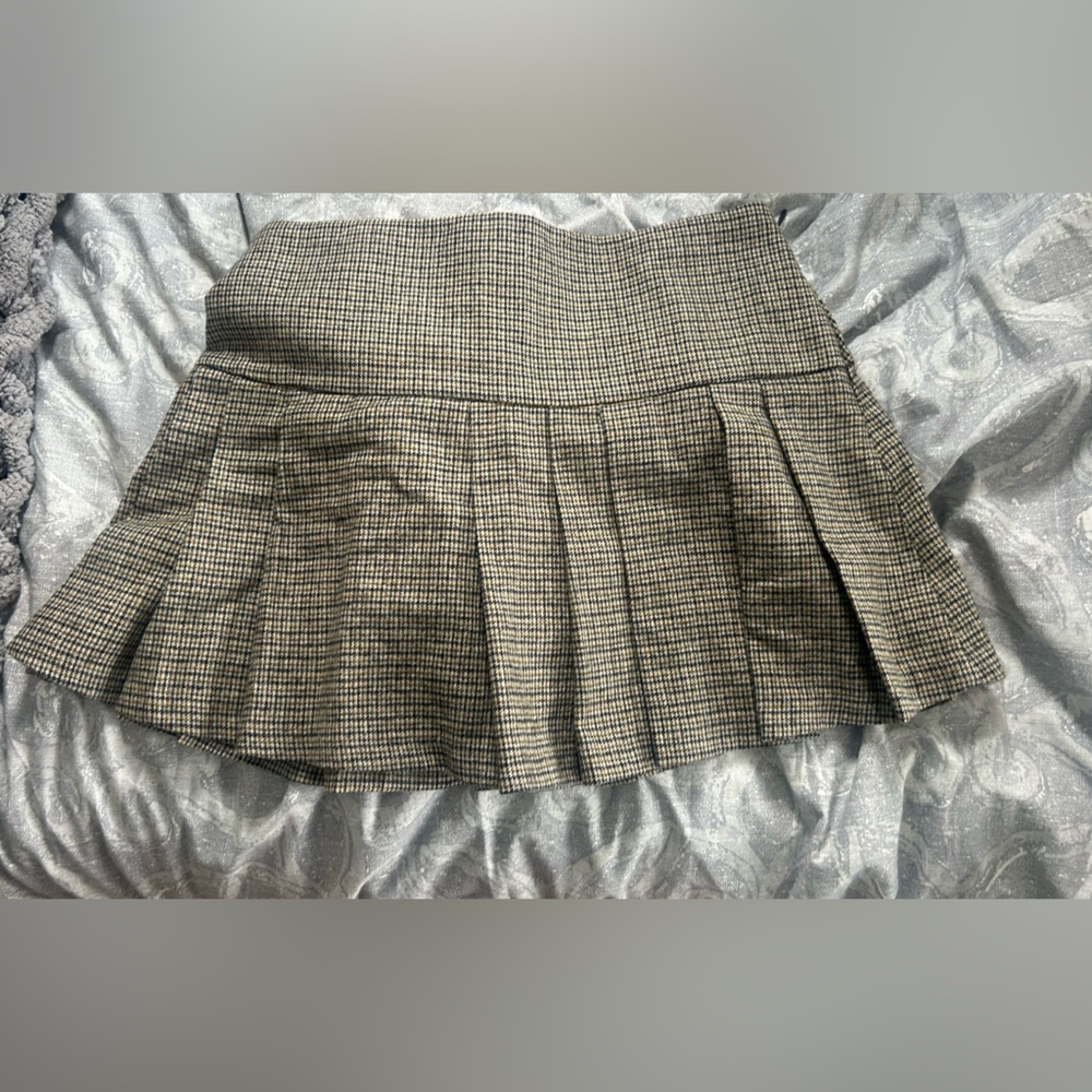Mango pleated mini skirt